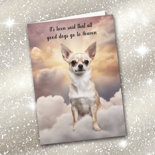 Förlust av Chihuahua Hund Heaven Sympathy Card Helgkort (Skapare uppladdad)