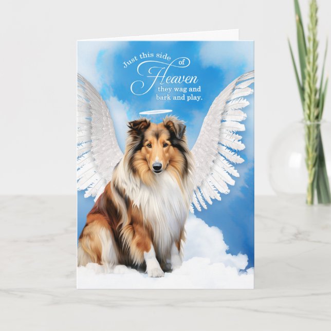 Förlust av Collie Hund Pet Sympathy Kort (Framsida)