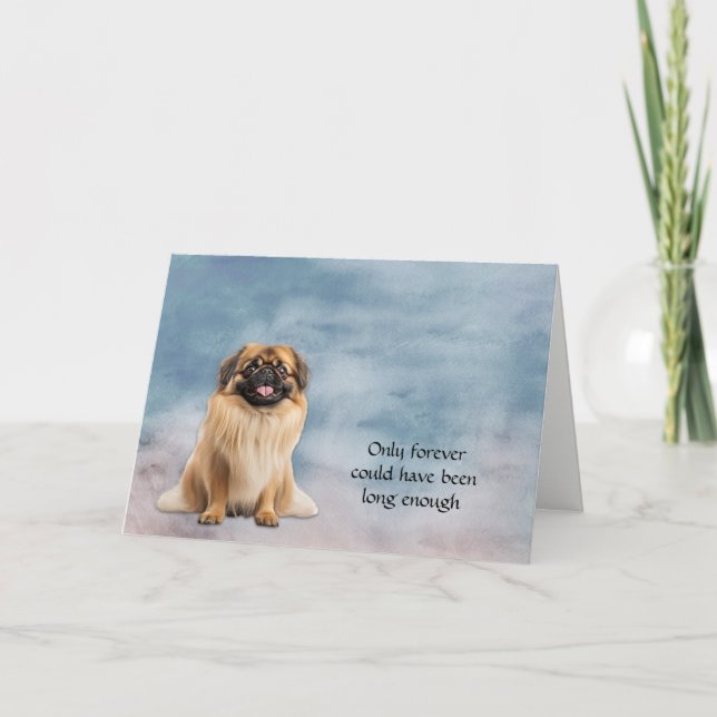 Förlust av det kinesiska Hund Sympathy Card Helgkort (Framsida)