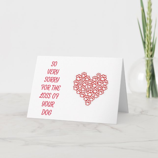 **FÖRLUST AV DIN HUND** SYMPATI OCH LÄKANDE KORT (Framsida)