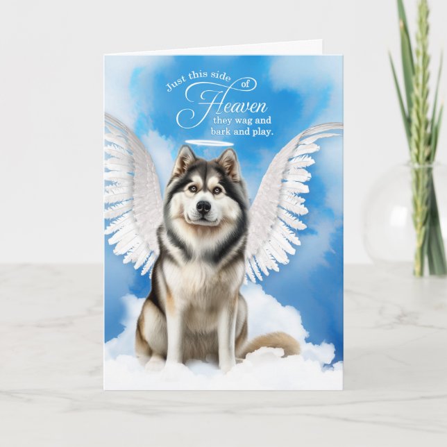 Förlust av en Alaska Malamute Hund Pet Sympathy Kort (Framsida)