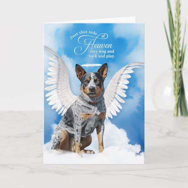Förlust av en australisk Hund Pet Sympathy Kort (Framsida)
