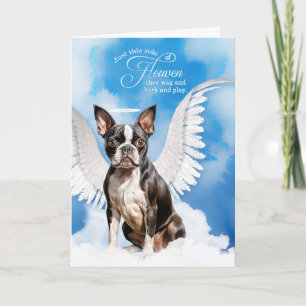 Förlust av en Boston Terrier Hund Angel Pet Sympat Kort