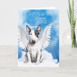 Förlust av en Bull Terrier Hund Angel Pet Sympathy Kort