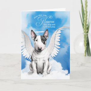 Förlust av en Bull Terrier Hund Angel Pet Sympathy Kort