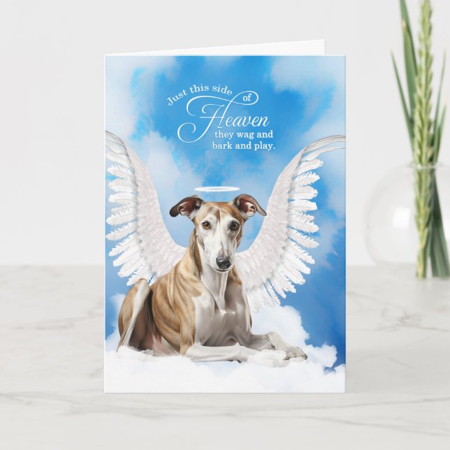 Förlust av en greyhound Hund Pet Sympathy Kort (Framsida)