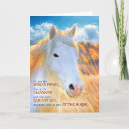 Förlust av en Horse Pet Sympathy Painting White Po Kort