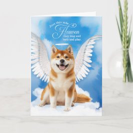 Förlust av en hund Akita Inu Ängel Husdjur Sympati Kort