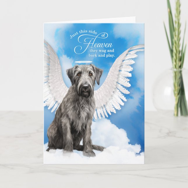 Förlust av en hund Irländsk varghund Ängel Husdjur Kort (Framsida)