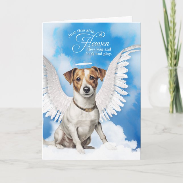 Förlust av en Hund Russell Terrier Pet Sympathy Kort (Framsida)