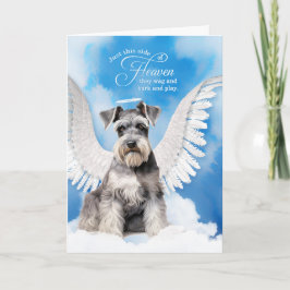 Förlust av en hund Schnauzer Ängel Husdjur Sympati Kort
