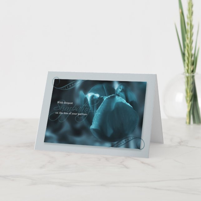 Förlust av en livspartner Sympathy Tulip Kort (Framsida)