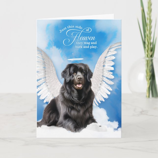 Förlust av en Newfoundland Hund Pet Sympathy Kort (Framsida)