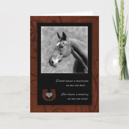 Förlust av en Western horse Brown Pet Sympathy Kort