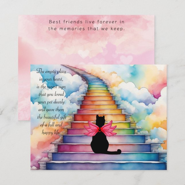 Förlust av ett hälsningskort för sällskapsdjur tack kort (Fram/baksida)