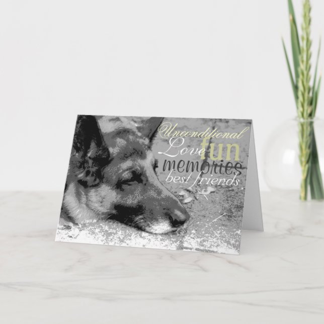 Förlust av ett sällskapsdjur kort (Framsida)