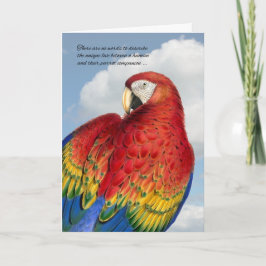 Förlust av fågelsällskapssymtom Rainbow Macaw Parr Kort