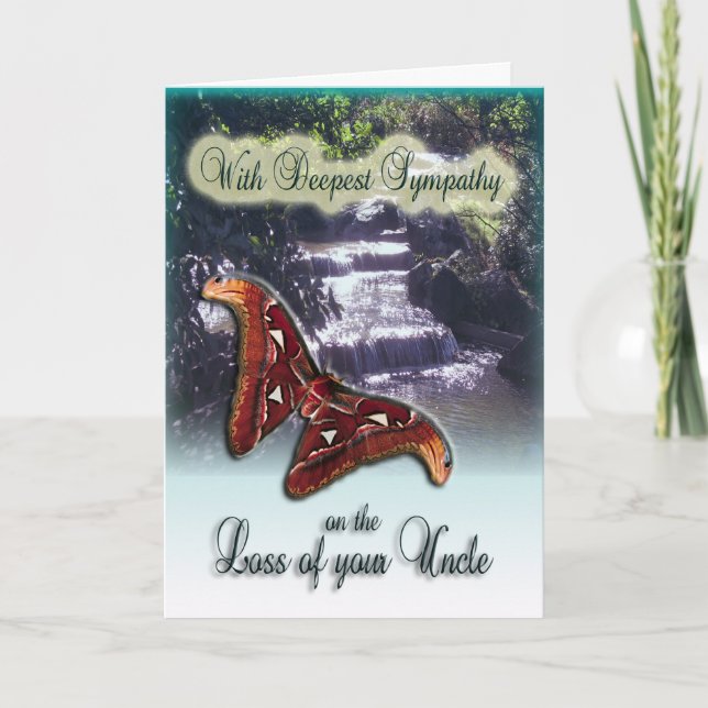 Förlust av farbror - med djup sympatikort kort (Framsida)
