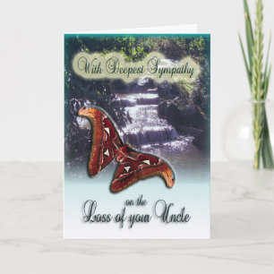 Förlust av farbror - med djup sympatikort kort