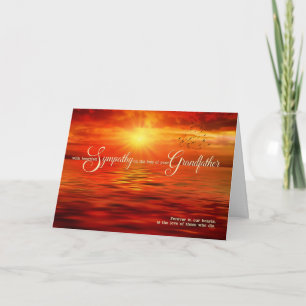 Förlust av farfar Sympathy Sunset Ocean Kort