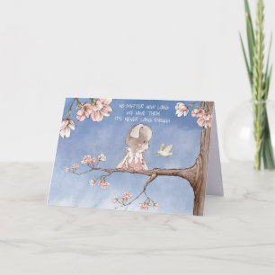 Förlust av flickkattsympati, vattenfärgsinstruktio kort