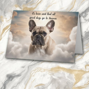 Förlust av Fransk Bulldog Heaven Sympathy Helgkort