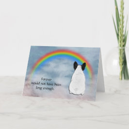 Förlust av Fransk Bulldog Sympathy Card Helgkort