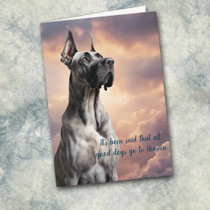 Förlust av Grått Great dane Hund Heaven Sympathy C Helgkort