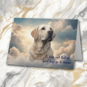 Förlust av Gult Labrador Retriever Heaven Sympathy Helgkort