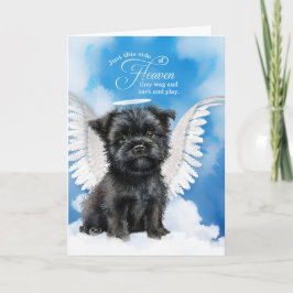 Förlust av Hund Affenpinscher Angel Pet Sympathy Kort