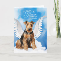Förlust av Hund Airedale Terrier Angel Pet Sympath
