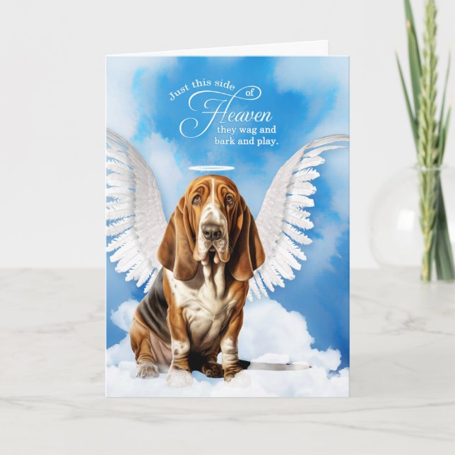 Förlust av Hund Basset Hound Pet Sympathy Kort (Framsida)