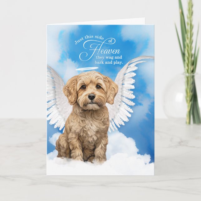 Förlust av Hund Cockapoo Pet Sympathy Kort (Framsida)