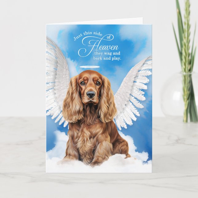 Förlust av Hund Cocker Spain Pet Sympathy Kort (Framsida)