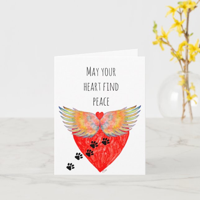 Förlust av Hund Condoence Sympathy Greeting Card Kort (Gul blomma)
