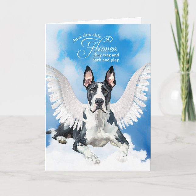 Förlust av Hund Mantle Great dane Pet Sympathy Kort (Framsida)