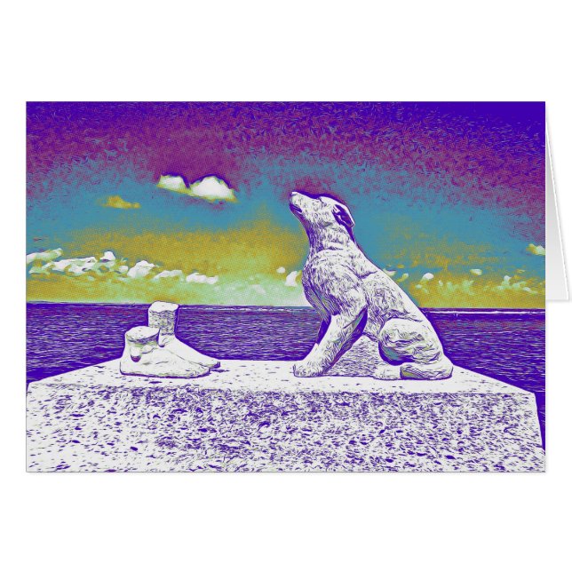 Förlust av Hund Sympathy Card Hälsningskort (Framsidan Horizontal)