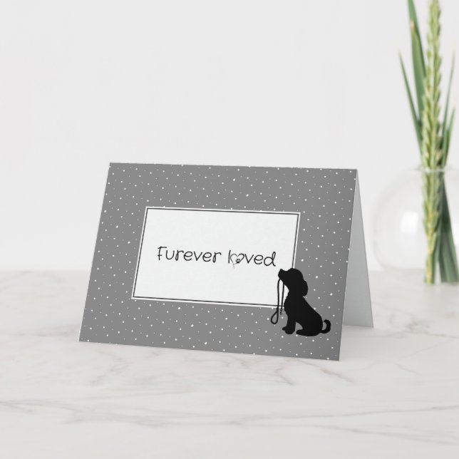Förlust av Hund Sympati Kort (Framsida)