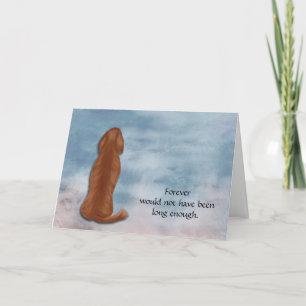 Förlust av Irish Setter Hund Sympathy Card Helgkort