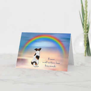 Förlust av Jack Russell Terrier Rainbow Sympathy C Helgkort