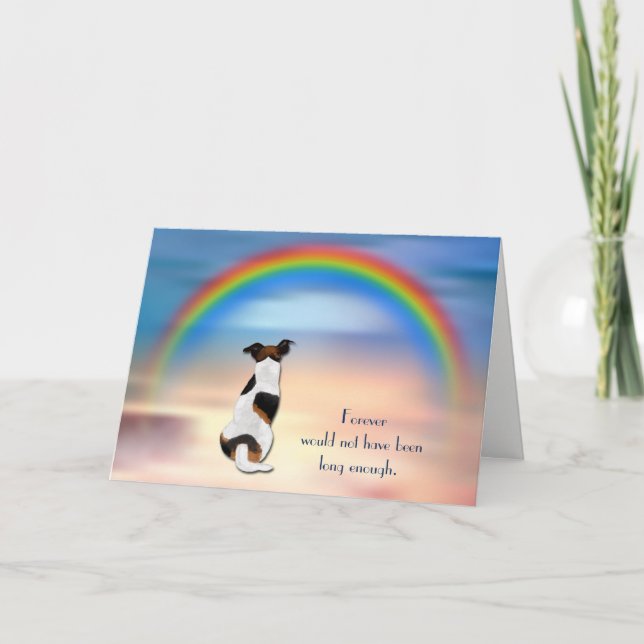 Förlust av Jack Russell Terrier Rainbow Sympathy C Helgkort (Framsida)