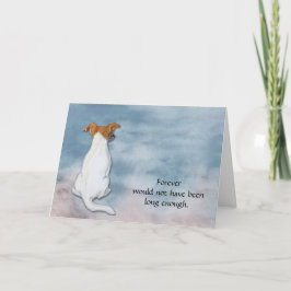Förlust av Jack Russell Terrier Sympathy Card Helgkort