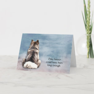 Förlust av Keeshond Hund Sympathy Card Helgkort