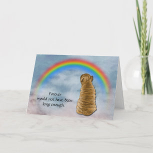 Förlust av kinesiskt Shar-Pei-Hund Sympathy Card Helgkort