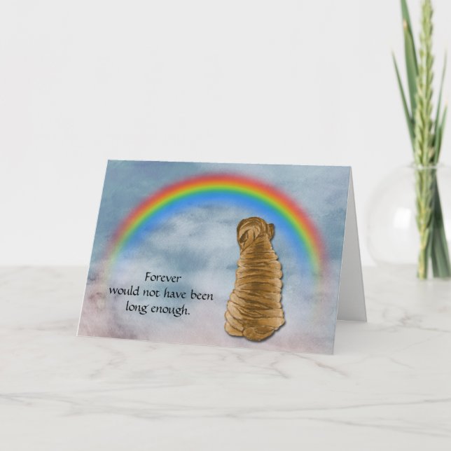 Förlust av kinesiskt Shar-Pei-Hund Sympathy Card Helgkort (Framsida)