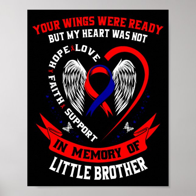 Förlust Av Lillebror Chd Medvetenhet Månad Hjärta  Poster (Framsidan)