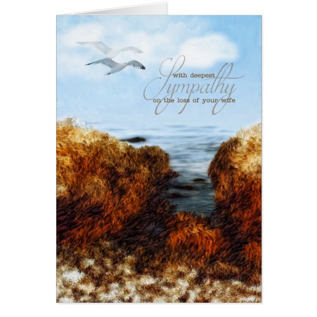 Förlust av medkänsla med hustru vid kustflygning hälsningskort (Framsidan)