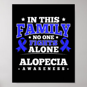 Förlust av medvetande Ribbon Alopecia Areata Survi Poster