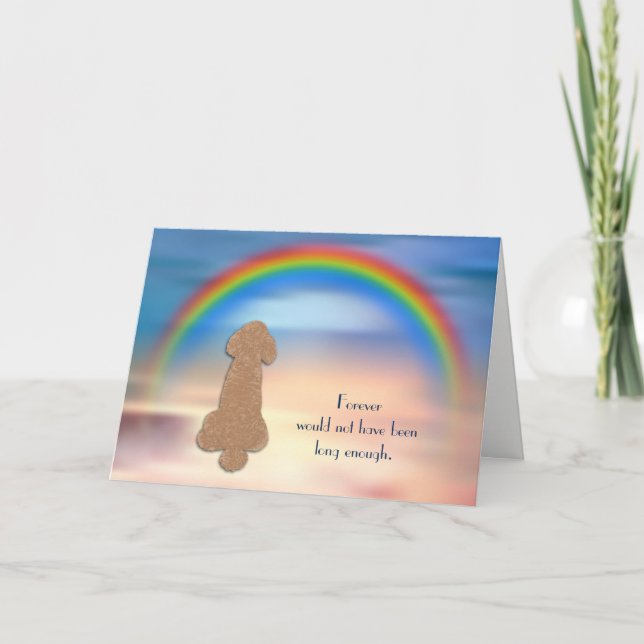 Förlust av miniatyrkortet Pudel Rainbow Sympathy C Helgkort (Framsida)