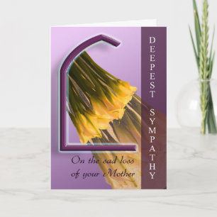 Förlust av Mor - med djup sympati Kort